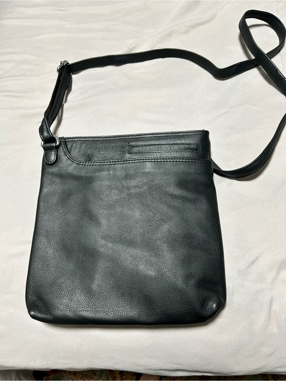 Concealed Carry Genuine Leather Black Leather Crossbody Bag comes with Holster